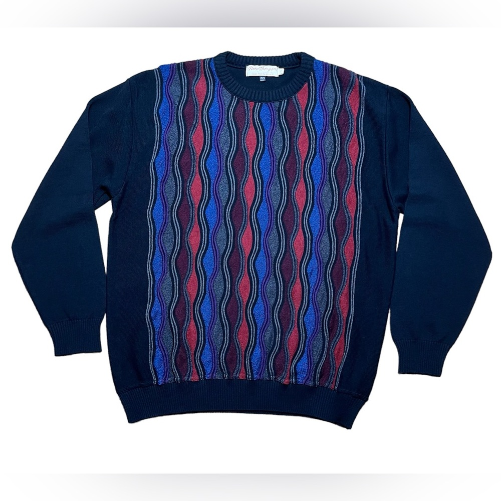 Norm Thompson Vintage Men’s Textured 3D Knit Sweater Sz XL